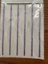 CraftbuddyUS 220pcs 3mm Lilac Self Adhesive Diamante Rhinestone Strip Gems DIY  