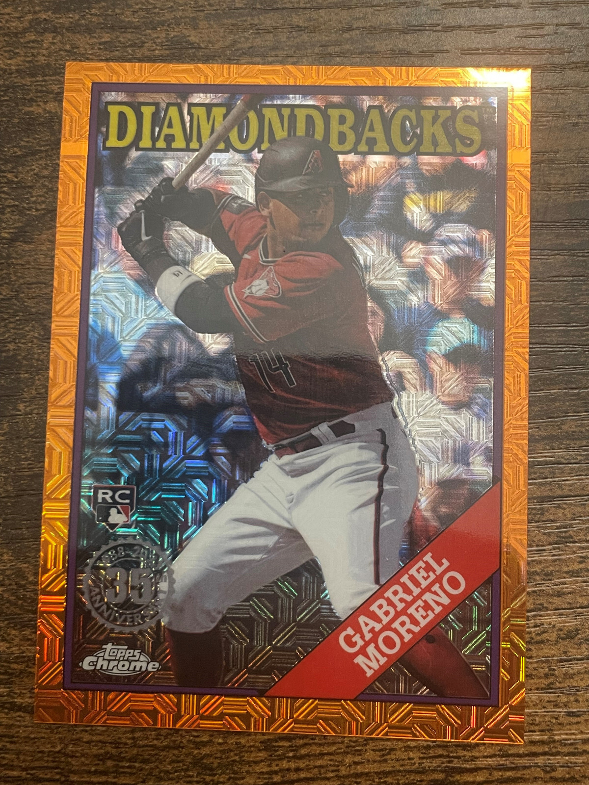 2023 Topps Chrome Silver Pack Gabriel Moreno Orange Refractor Rookie RC 14/25