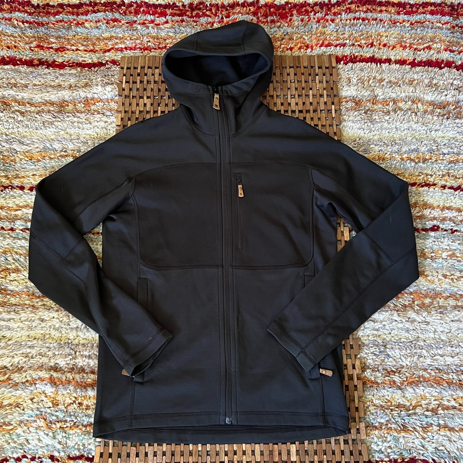 Fjallraven Abisko Trail Fleece Grey Hoodie Jacket Full Zip Men's Small S