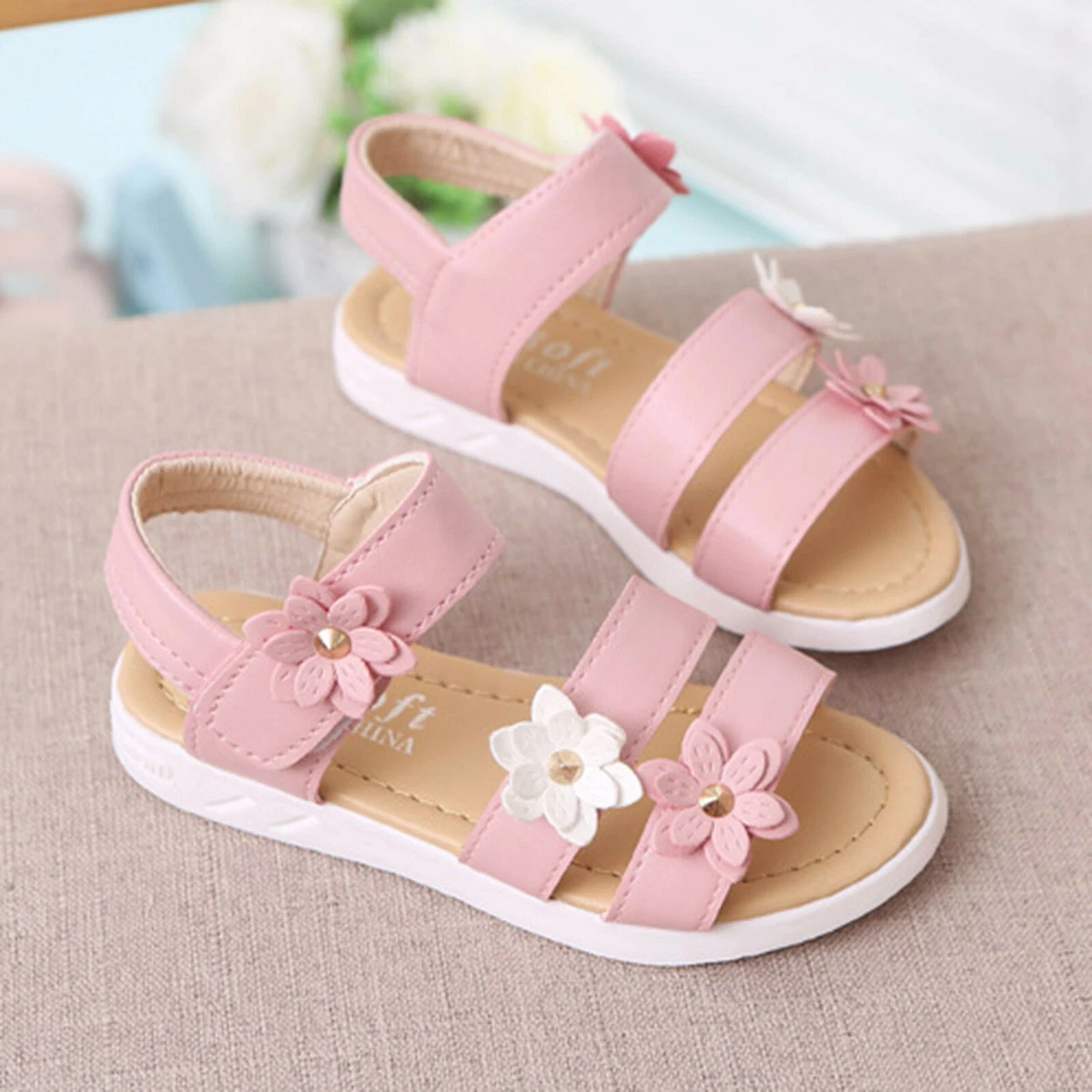 New Summer Toddler Kids Fashion Baby Girls Flower Sandals Princess Casual  Shoes