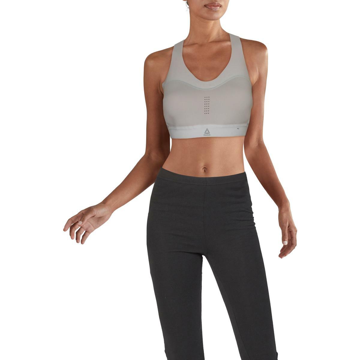 ️ Reebok PureMove Bra Motion Sense S Gray Orange No-wire Sports Bra Dp6183  for sale online | eBay