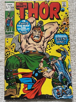 THE MIGHTY THOR #184 Buscema Marvel Comics UK Price 1971 VF-