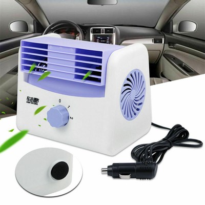 Portable Dc 12v 24v Car Ac Air Fan Cooler Car Bladeless Air Conditioner Summer Ebay