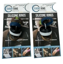 🔥2 X Every Ring 5 pack Silicone Rings Size Large Fits 11.5 - 12 NEW FAST SHIP🔥