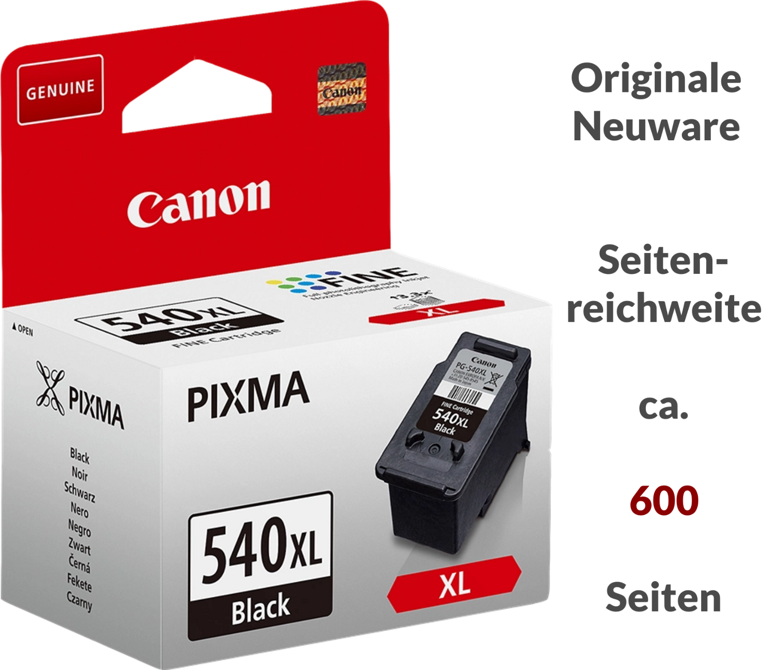 Genuine Printer Cartridges Canon PG540 CL541 XL Ink Cartridges PIXMA