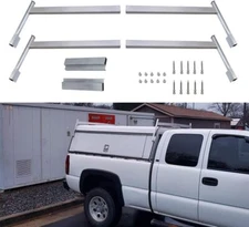 Aluminum Truck Cap & Topper Ladder Roof Rack for Pickup Camper Shell Heavy Duty
