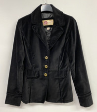 Big Chill Vintage Velvet Jacket Blazer Womens S Black 144