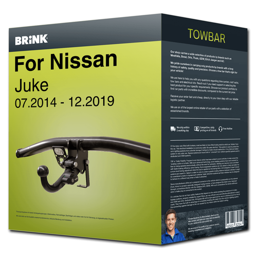 Towbar detachable ›for NISSAN Juke 07.2014-12.2019 Brink NEW