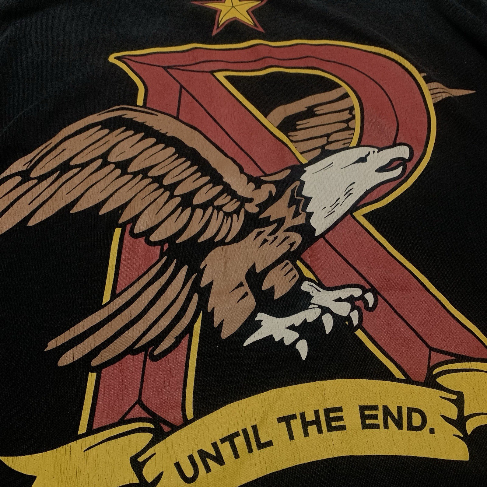 Represent Small Eagle End Stained Black Tee - image 3