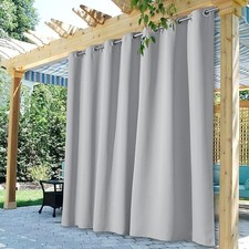 Indoor Outdoor Curtains Waterproof Blackout Summer Shades Blinds for Patio, E...