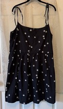 Gap Stars Cotton Summer Dress Sundress Spaghetti Strap Plus Size 18 Pockets