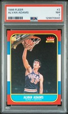 1986-87 Fleer #2 Alvan Adams PSA 7 Phoenix Suns