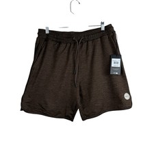 RVCA Yogger Recover 17 Stretch Shorts Men's Size S Brown Pockets NWT MSRP 70