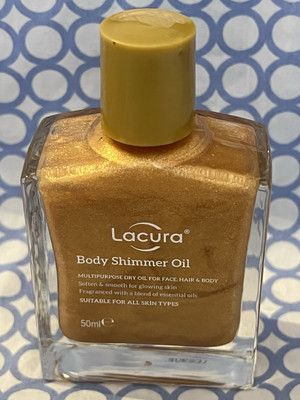 LACURA Body Shimmer Oil Body Face Hair Bronzing Natural looking Tan Silk Shine