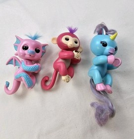 WowWee Fingerlings Lot of 3 Tested and Working Monkey Unicorn Dragon