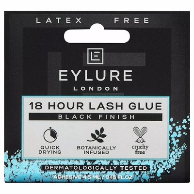 Eylure 18 Stunden Wimpernkleber schwarz (4,5 ml) für falsche Wimpern Fake Lashes Lashfix