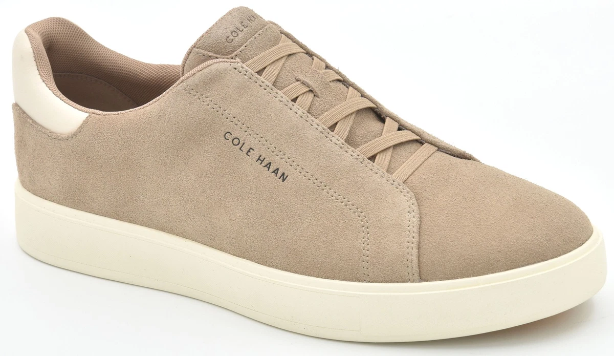 Cole Haan Men\'s Taupe and Cream Suede Sneakers Cole Haan Beige Suede Casual Shoes for Men for sale | eBay main image 4