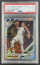 GIANNIS ANTETOKOUNMPO PSA 10 2019-20 PANINI DONRUSS OPTIC #81 CHECKERBOARD 0704