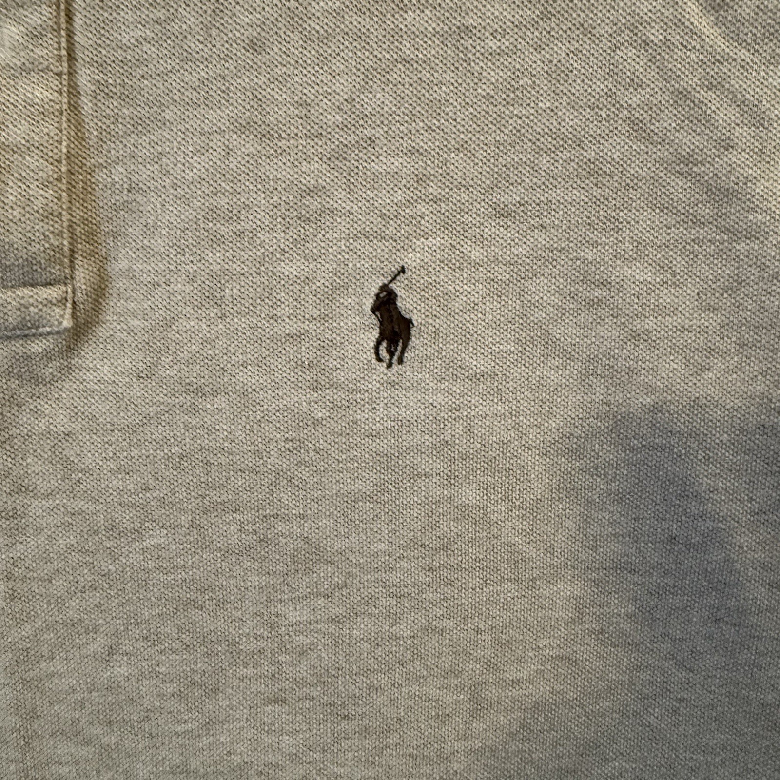 PONY Polo Ralph Lauren Uomo XL Golf Camicia Marrone Cammello con Cavallo Marrone