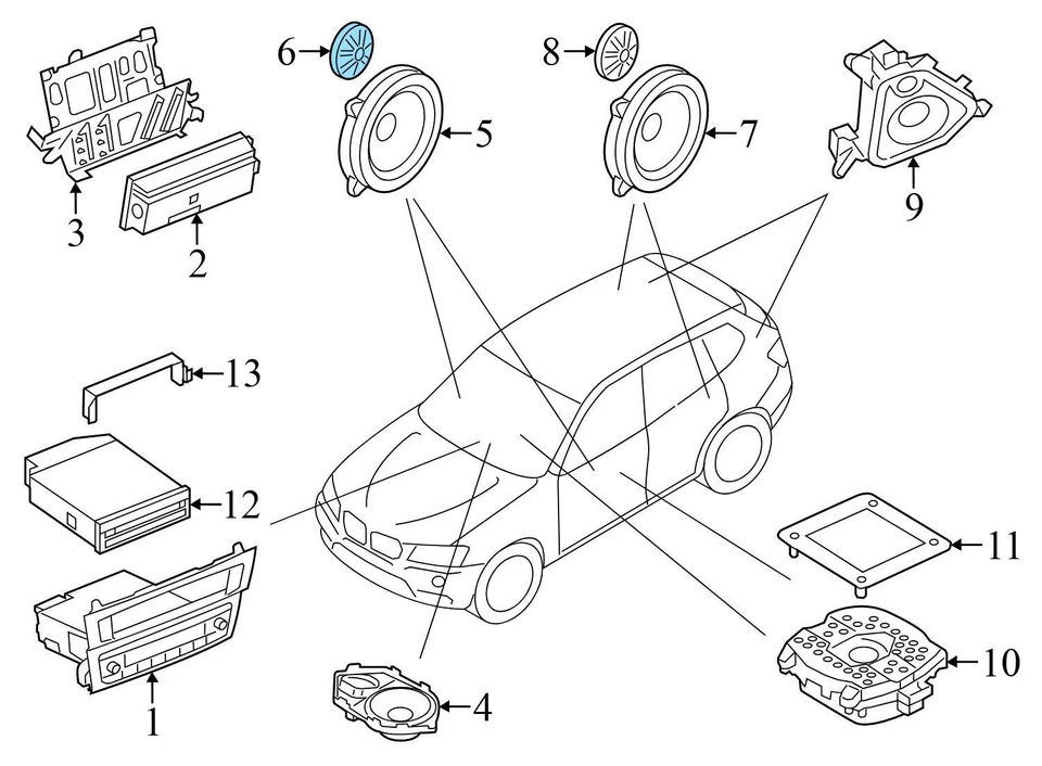2014-2016 BMW 428I XDRIVE - DOOR Speaker Tweeter (HIFI) 9220750 - Image 3 of 4