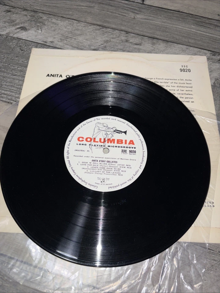Anita O’Day - Collates - 10” Vinyl Record LP - 1956 Columbia UK 1st Mono - Rare - Image 4 of 4