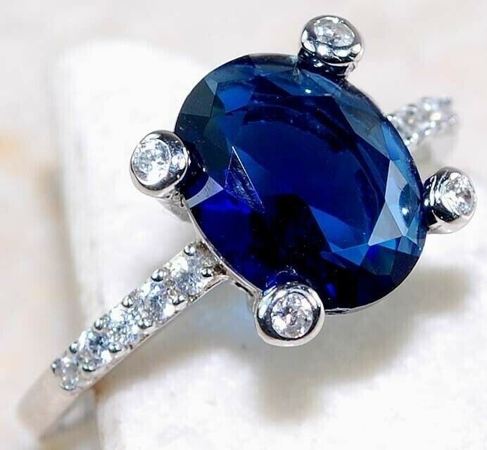 3CT Heat Treated Kyanite 925 Solid Sterling Silver Ring Sz 8 N3-4