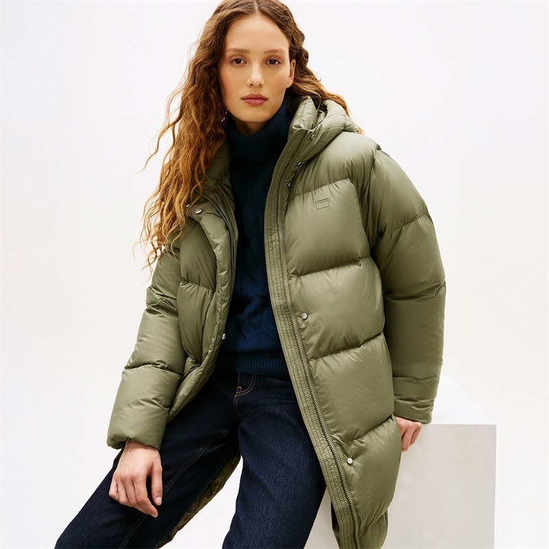 Tommy Hilfiger Womens Modern Down Coat Utility Olive image 2