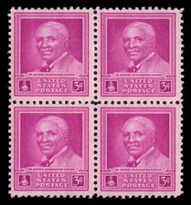 US Scott # 953, Dr. George Washington Carver, Block of (4) 1948 3¢ Stamps, MNH