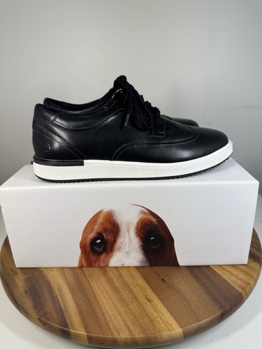 NIB! Hush Puppies Men's Heath WT Sneaker Oxford Black Size 9.5W HM02180-007