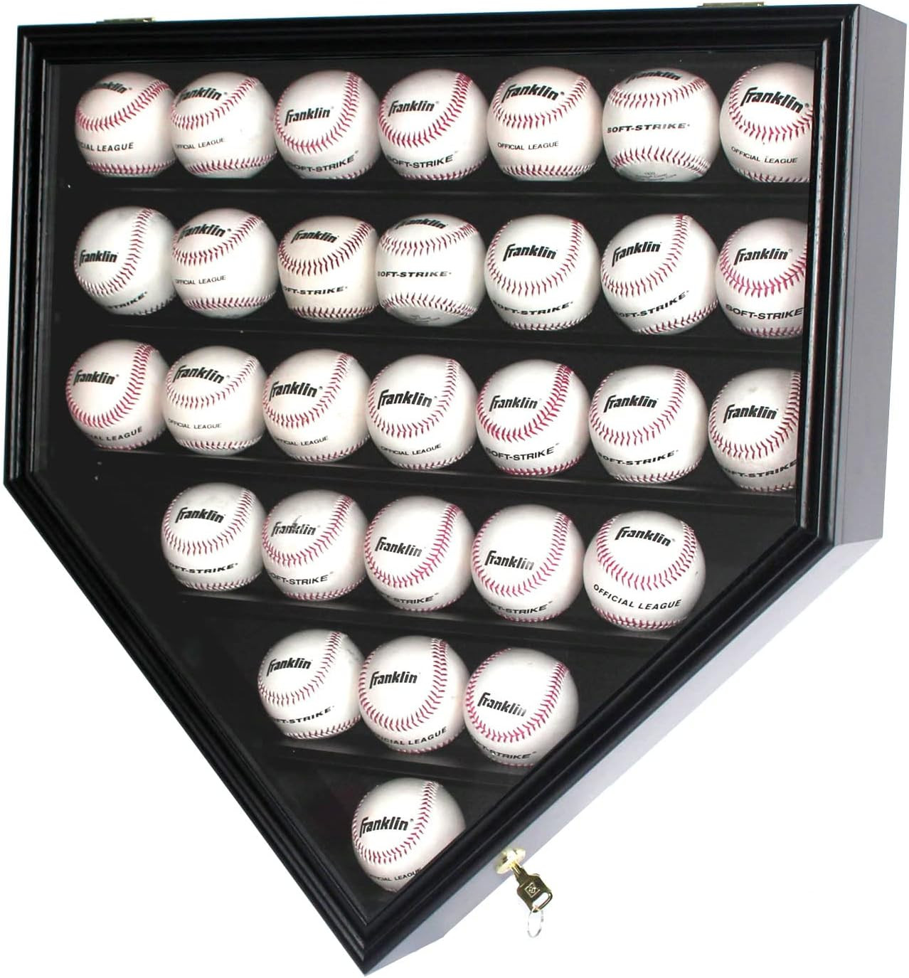 Displaygifts Baseball Display Case Frame Shadow Box Wall Cabinet Holder 