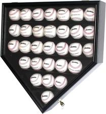 Displaygifts Baseball Display Case Frame Shadow Box Wall Cabinet Holder 