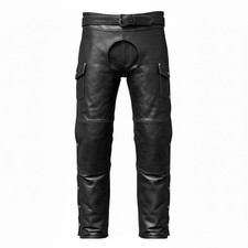 Chaps moto cuir marron X Element - 38"