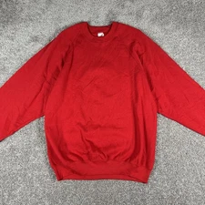 Vtg Jerzees Sweatshirt Men 2XL Red Pullover Blank Essential Made In USA