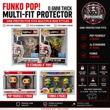 Funko Pop Protector 0.6mm Case Fits Pop Yourself | Dual 2x Standard 4" | 3 Pack