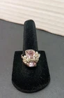 Vtg Sarah Coventry Pink Rinestones Ring, Size 7 Costume Fashion Jewelry