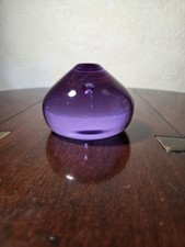 Vintage Large Neodymium Alexandrite Glass Paperweight With Controlled Bubble 