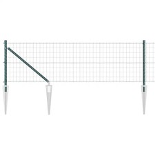 Image of Fence with Post Outdoor Garden Boundary Terrace Barrier Panel Set  vidaXL