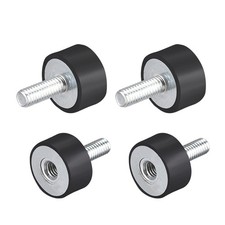 M6 Male Female Rubber Mounts 20mmx10mm Pump Vibration Isolators 8pcs