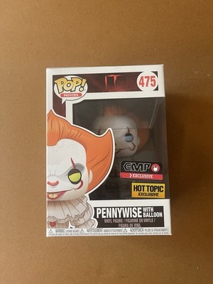 RARE Funko Pop It Pennywise With Balloon #475 Hot Topic & EMP Exclusive Sticker