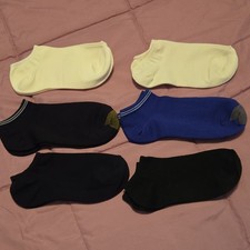 6 Pairs Women's Multicolor Ankle Socks Solid Casual One Size