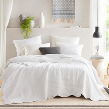 Madison Park King Quilt Set Damask Coverlet Set For King Size Bed Cottage