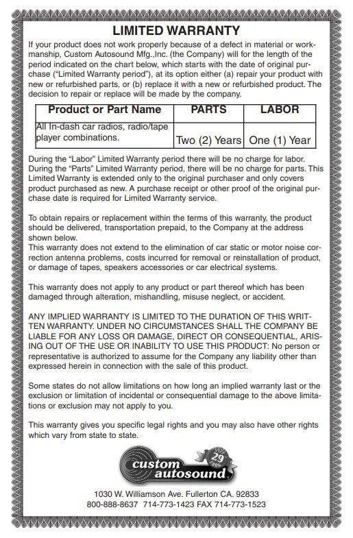 1967-1968 Cadillac Bluetooth Stereo Radio AM/FM + 2 Dash Speakers 740 - Image 2 of 3