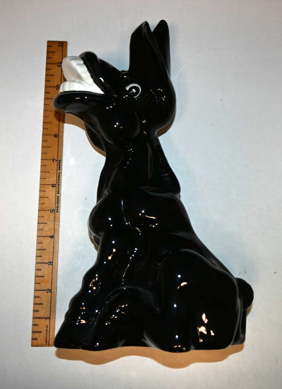 Vintage Smiling Donkey Mule Ceramic Figurine Dated 1971