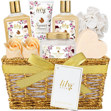 9Pcs Moisturizing Almond Spa Kit Bath Gifts Set Spa Gift Baskets for Women