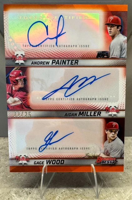 2025 Bowmans Best Gage Wood, Aidan Miller, Andrew Painter Triple Auto /25