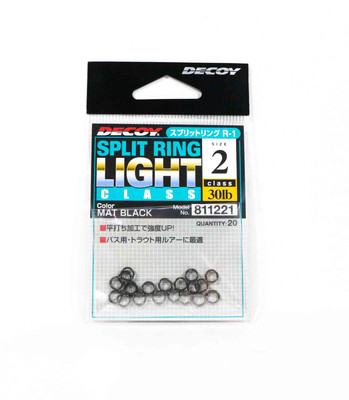 Decoy R-1 Split Rings Light Class Black Size 2 (1221)