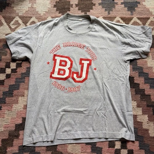 Vtg Billy Joel The Bridge Tour 1986-1987 Concert T shirt gre 1980s vintage concert t-shirt, vintage, single stitch, B+ condition