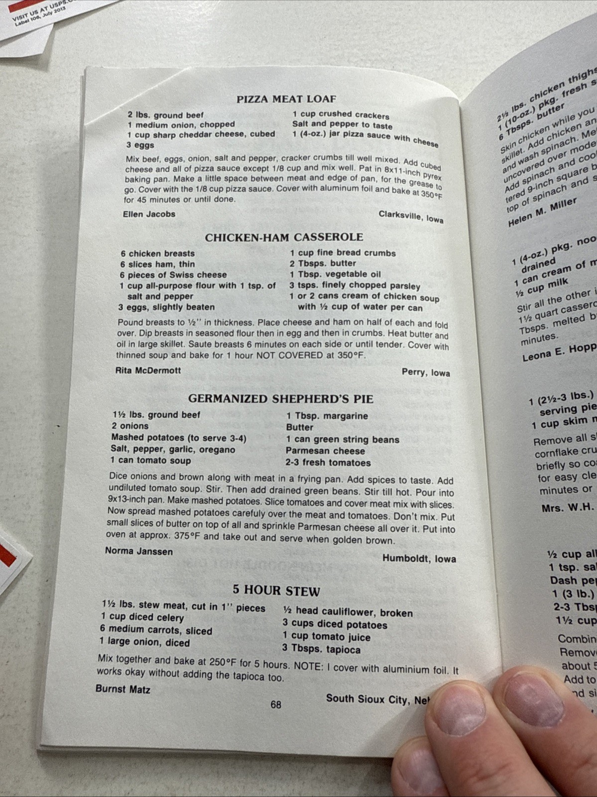 Iowa Holiday Cookbook Christmas ethnic VTG Dutch Raisin cookie Danish Abelskiver