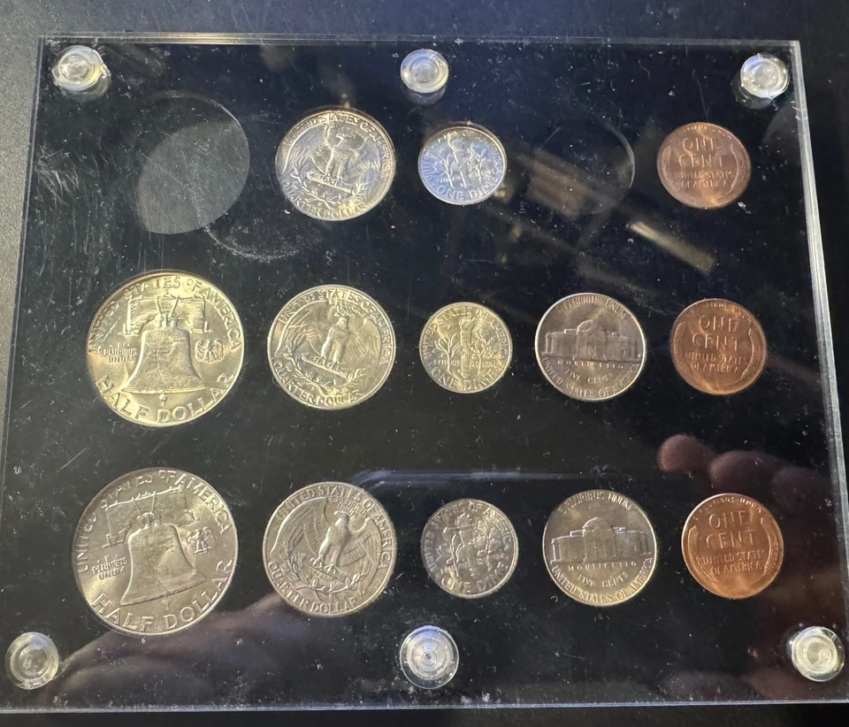 1950 UNCIRCULATED PDS  SILVER MINT SET-CHOICE-GEM-NEAR FBL - Image 2 of 2