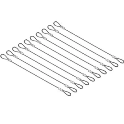 Sliver Stage Lights Rope 20cmx2mm Double Loop Safety Security Cable Wire Daily